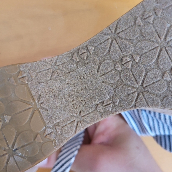 Kate Spade Blue Striped Women's Platform Sandals - Picture 4 of 7